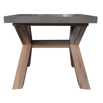 Stony 60cm Square Lamp Table with Concrete Top - Grey Payday Deals