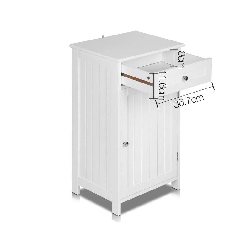 Storage Cabinet with Drawer White