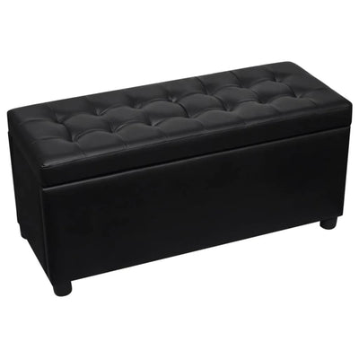 Storage Ottoman Artificial Leather Black Payday Deals