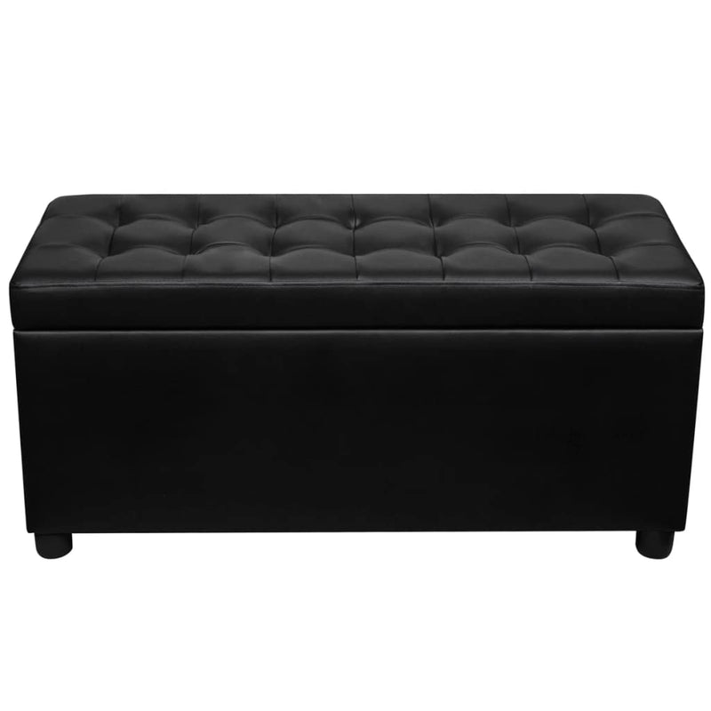 Storage Ottoman Artificial Leather Black Payday Deals