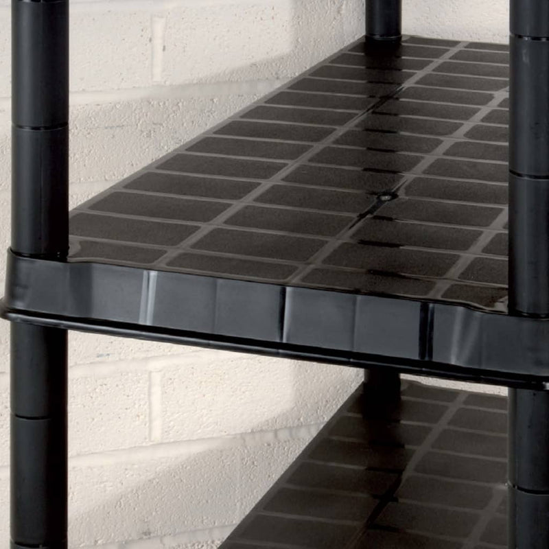 Storage Shelf 5-Tier Black 91.5x45.7x185 cm Plastic Payday Deals