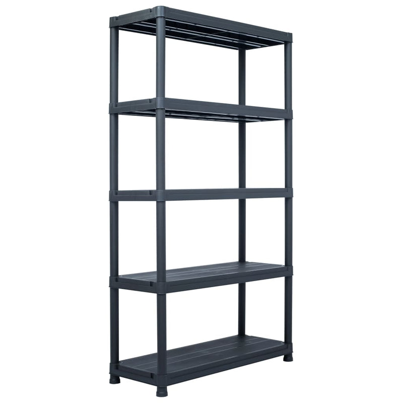 Storage Shelf Rack Black 500 kg 100x40x180 cm Plastic Payday Deals