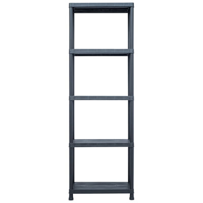 Storage Shelf Racks 2 pcs Black 125 kg 60x30x180 cm Plastic Payday Deals