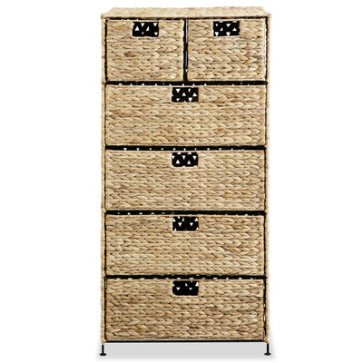 Storage Unit with 6 Baskets 47x37x100 cm Water Hyacinth Payday Deals