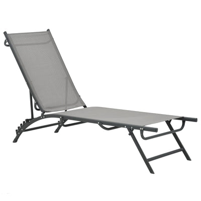 Sun Loungers 2 pcs Textilene and Steel Payday Deals