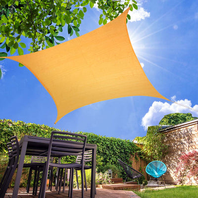 Sun Shade Sail Cloth Canopy ShdeCloth Outdoor Awning Rectangle Cover Beige 2x2.5 Payday Deals