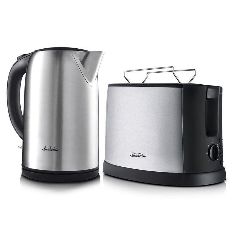 Sunbeam Breakfast Essentials Kettle & Toaster Stainless Steel Cordless Combo Set Payday Deals