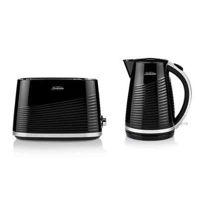 Sunbeam Curve Pack Up Electric Jug Kettle and Toaster Combo Kitchen Set - Black Payday Deals