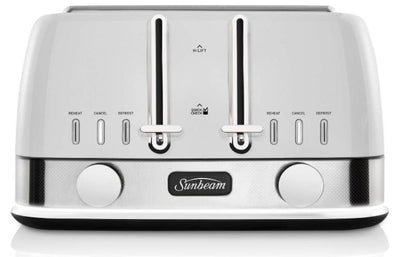 Sunbeam  York Collection 4 Slice Toaster - White Silver