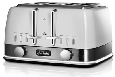 Sunbeam  York Collection 4 Slice Toaster - White Silver Payday Deals