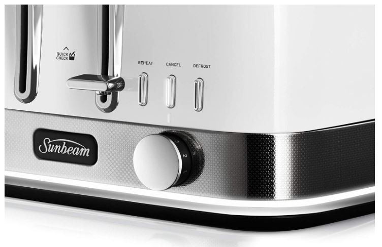 Sunbeam  York Collection 4 Slice Toaster - White Silver Payday Deals