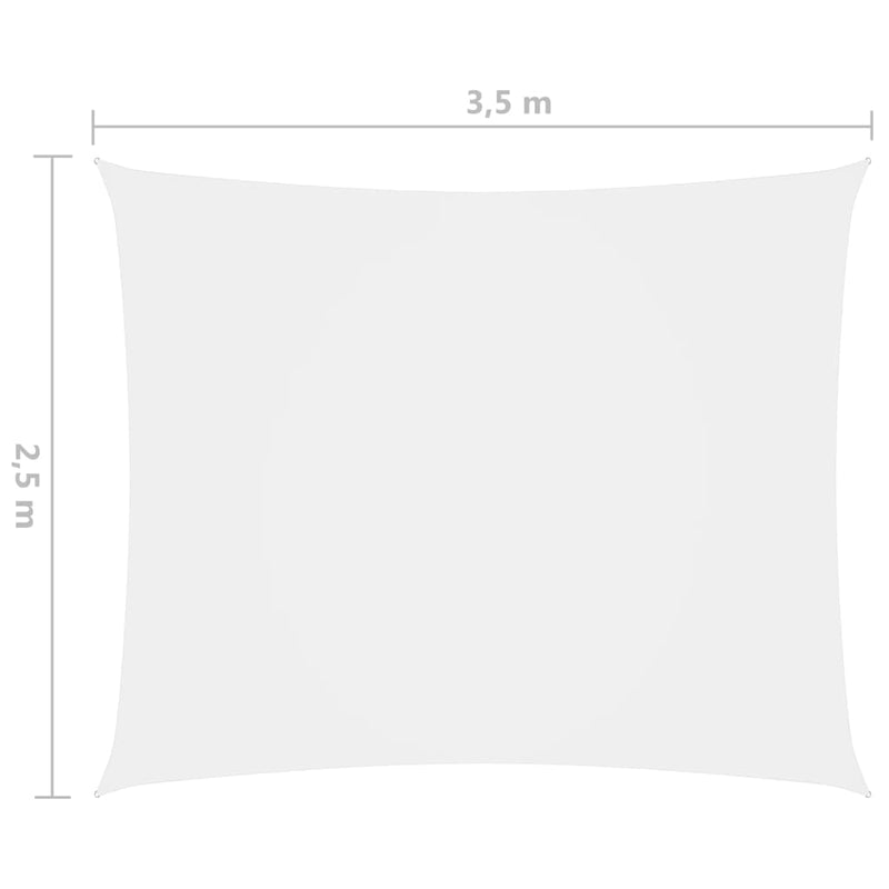 Sunshade Sail Oxford Fabric Rectangular 2.5x3.5 m White Payday Deals