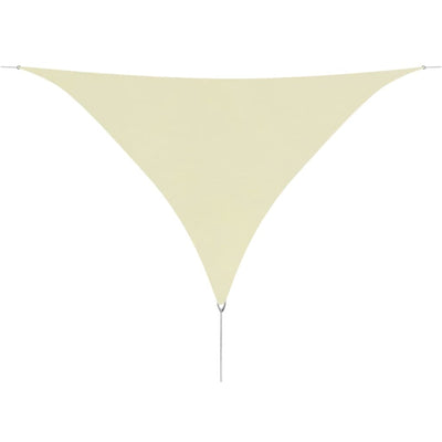 Sunshade Sail Oxford Fabric Triangular 5x5x5 m Cream Payday Deals