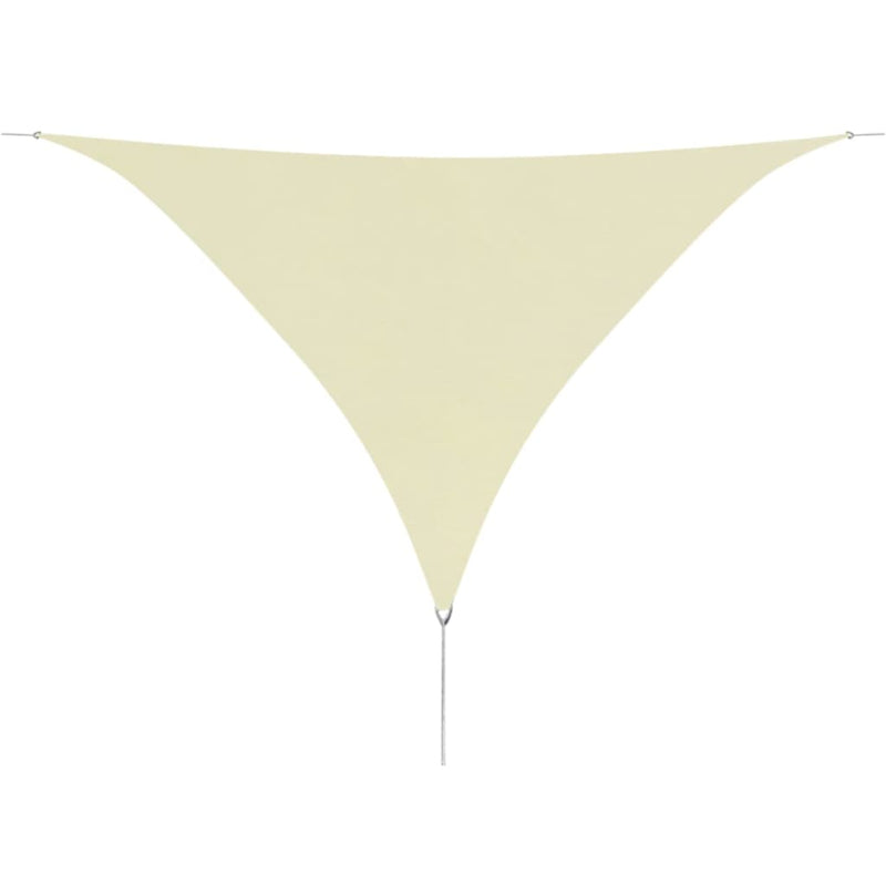 Sunshade Sail Oxford Fabric Triangular 5x5x5 m Cream Payday Deals