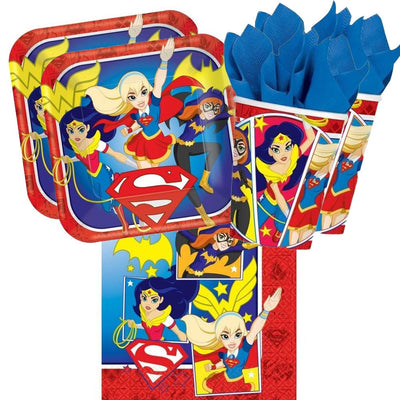 Super Hero Girls 16 Guest Large Birthday Tableware Party Pack Payday Deals