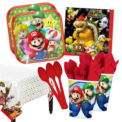 Super Mario Brothers 16 Guest Deluxe Tableware Pack