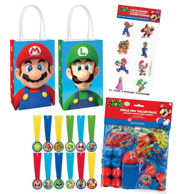 Super Mario Brothers 8 Guest Kraft Favour Bag Party Pack Payday Deals