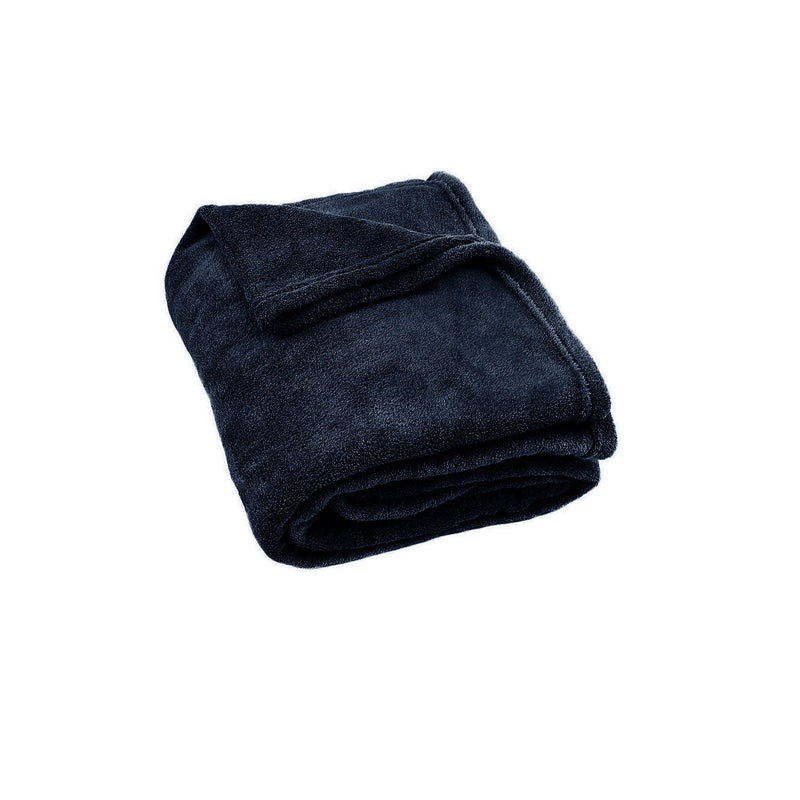 Super Soft Coral Fleece Large Throw Rug Navy Payday Deals