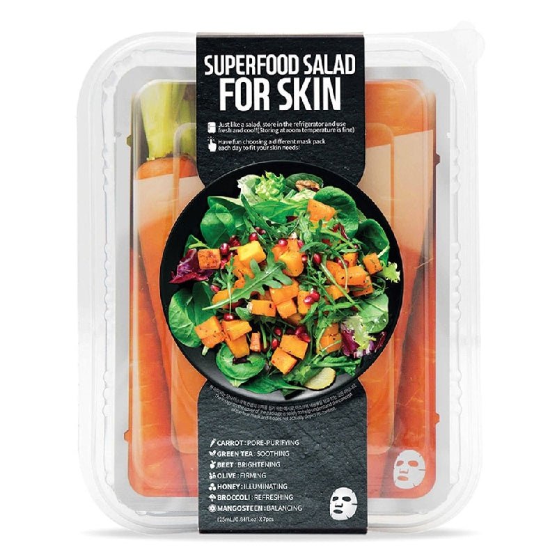 Superfood Facial Sheet Mask Superfood Salad for Skin Carrot Payday Deals