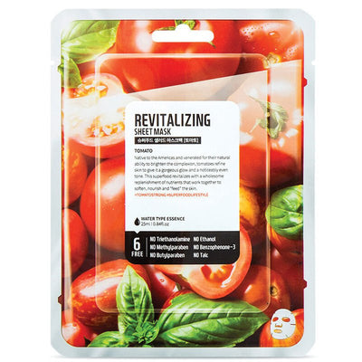 Superfood Revitalizing Face Mask Sheet Single Tomato Facial Care Beauty Cosmetic