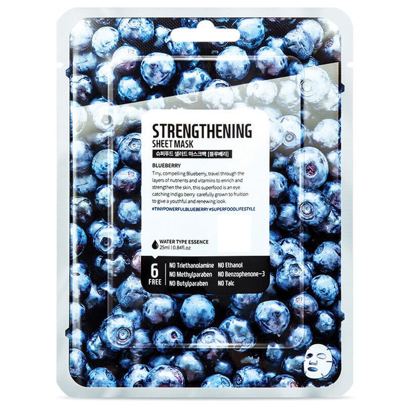 Superfood Strengthening Face Mask Sheet Single Blueberry Facial Care Cosmetics Payday Deals