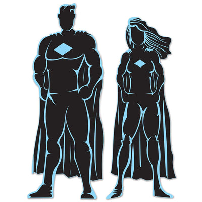 Superhero Silhouettes & Photo Booth Props Party Pack Payday Deals