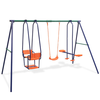 Swing Set with 5 Seats Orange Payday Deals