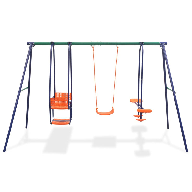 Swing Set with 5 Seats Orange Payday Deals