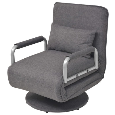 Swivel Chair and Sofa Bed Dark Grey Fabric Payday Deals