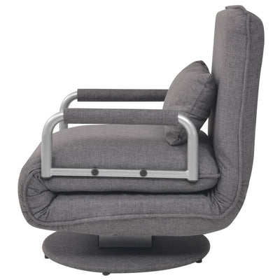 Swivel Chair and Sofa Bed Dark Grey Fabric Payday Deals