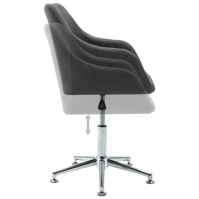 Swivel Dining Chair Dark Grey Fabric Payday Deals