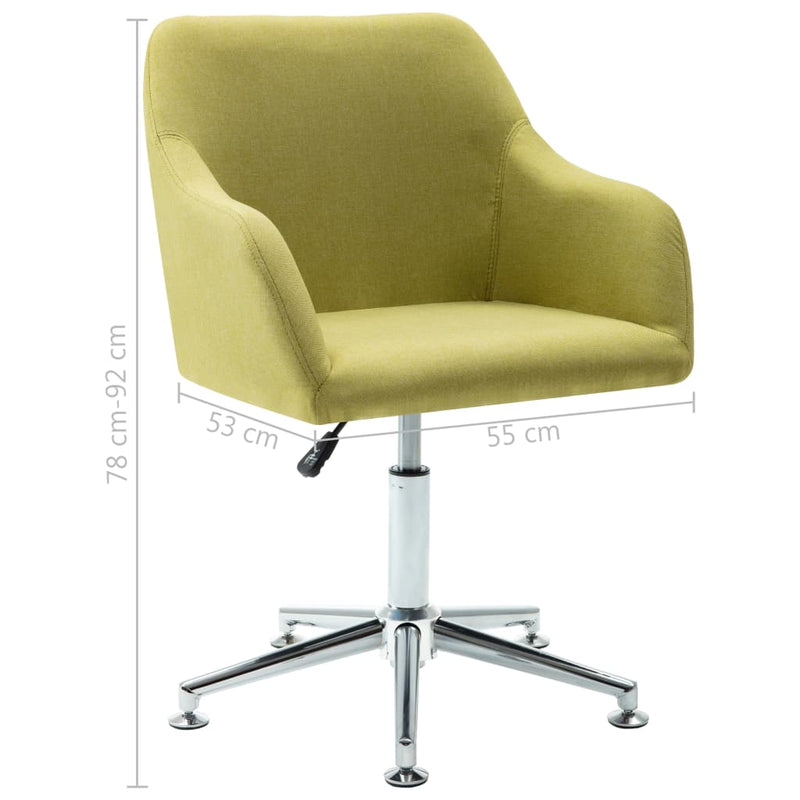 Swivel Dining Chair Green Fabric Payday Deals