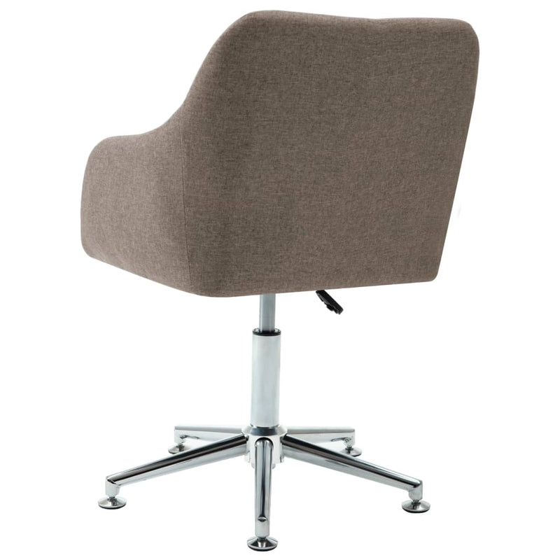 Swivel Dining Chair Taupe Fabric Payday Deals