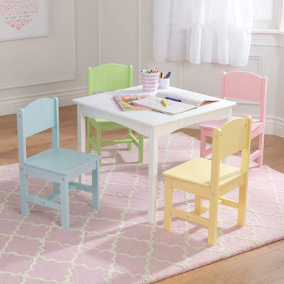 Table & 4 Pastel Chairs set for kids Payday Deals