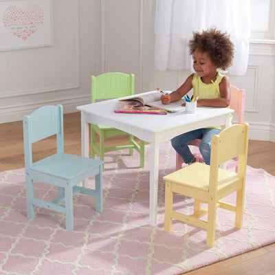 Table & 4 Pastel Chairs set for kids Payday Deals