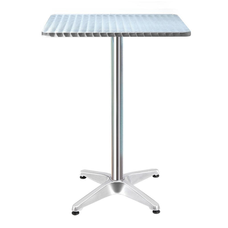 Table Outdoor Furniture Adjustable Aluminium Pub Cafe Indoor Square Gardeon