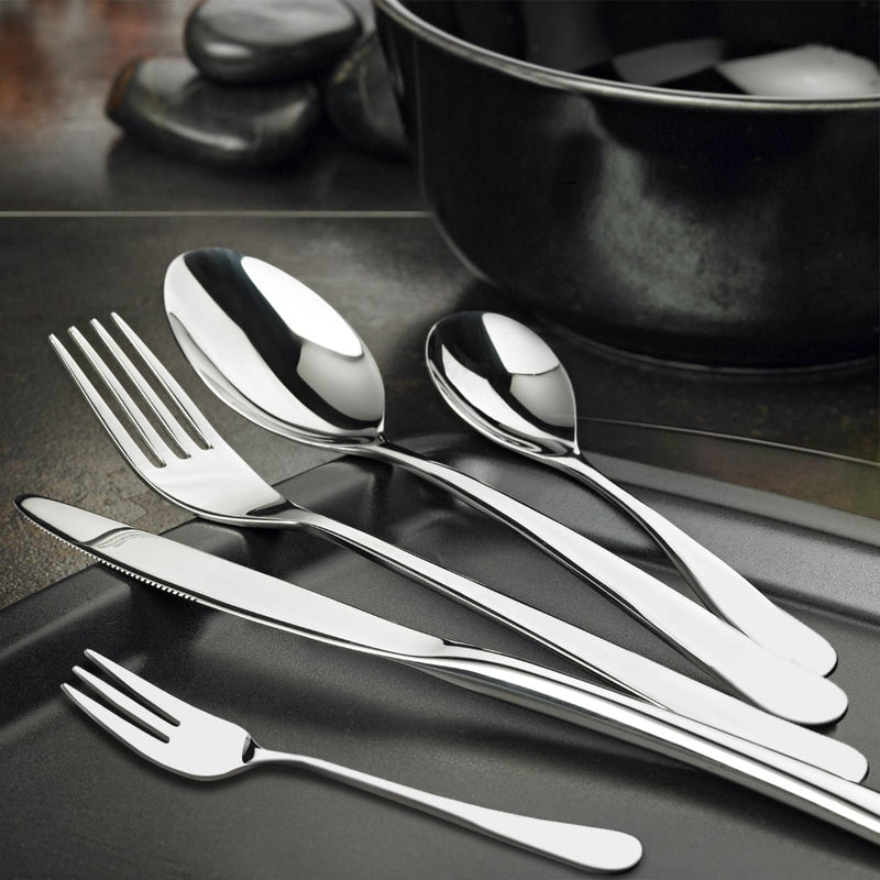 Tableware Cutlery Set Stainless Steel Knife Fork Spoon Kitchen Child Silver 60PC Payday Deals