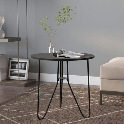 Tea Table Black 48 cm MDF and Iron