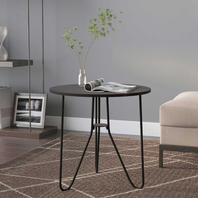 Tea Table Black 48 cm MDF and Iron Payday Deals