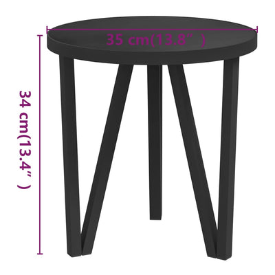 Tea Table Black Ø35 cm MDF Payday Deals