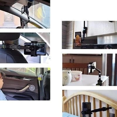 TEQ Adjustable Phone Holder Car Rearview Mirror Mount Payday Deals