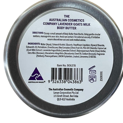 The Australian Cosmetics Company Body Butter Lavender 100g Payday Deals
