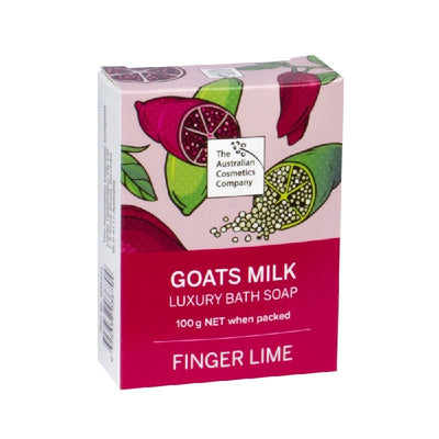 The Australian Cosmetics Company Goats Milk Bath Soap Finger Lime 100g Boxed