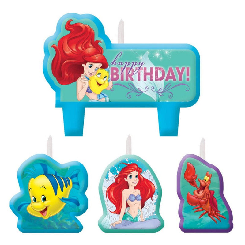 The Little Mermaid Ariel Dream Big Birthday Candle Set 4 Pack Payday Deals