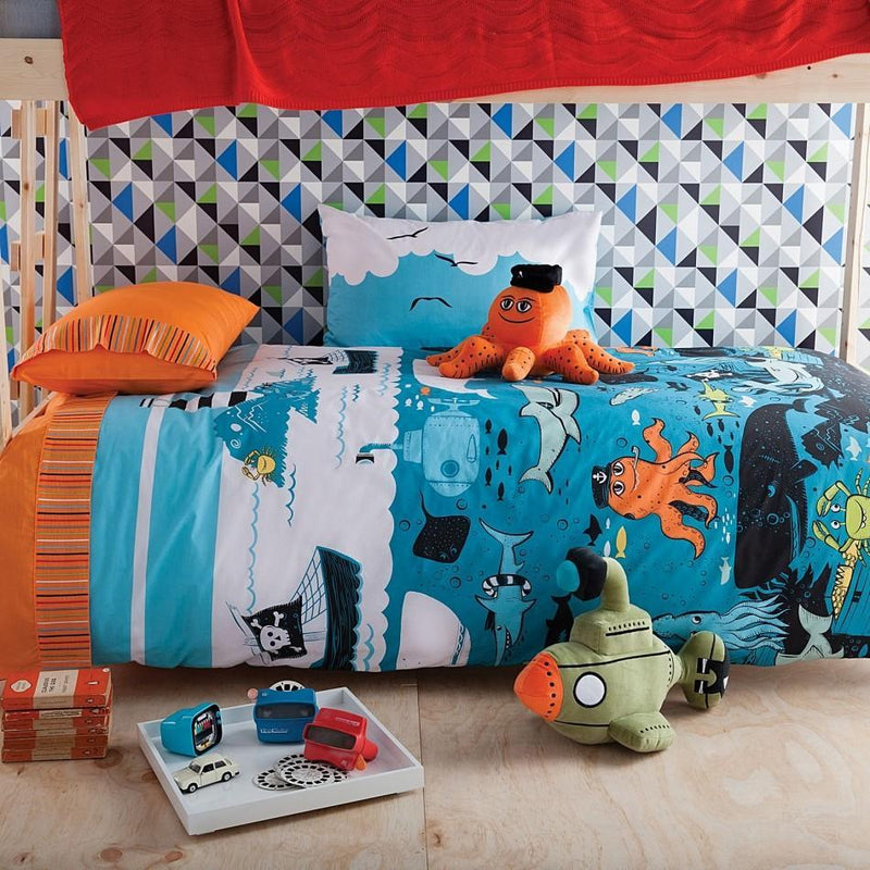 The Sea Double Quilt Cover Set by Kas Kids