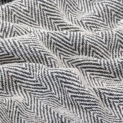 Throw Cotton Herringbone 160x210 cm Navy Blue Payday Deals