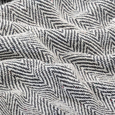 Throw Cotton Herringbone 220x250 cm Navy Blue Payday Deals