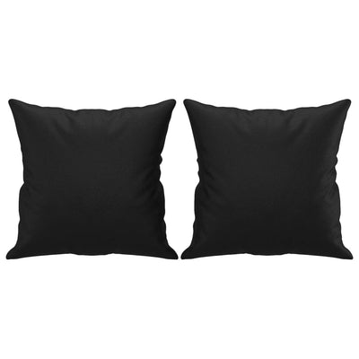 Throw Pillows 2 pcs Black 40x40 cm Faux Leather Payday Deals