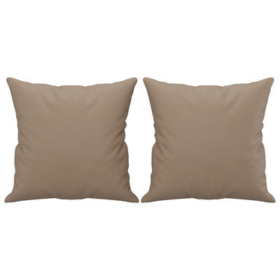 Throw Pillows 2 pcs Cappuccino 40x40 cm Faux Leather Payday Deals