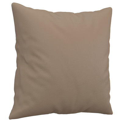 Throw Pillows 2 pcs Cappuccino 40x40 cm Faux Leather Payday Deals